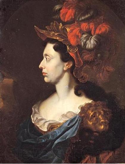 Jan Frans van Douven Anna Maria Luisa de' Medici in profile Norge oil painting art
